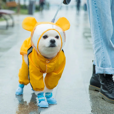 Bear Shape Dog Raincoat